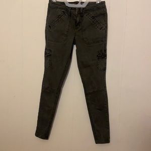 Cargo army green jeggings